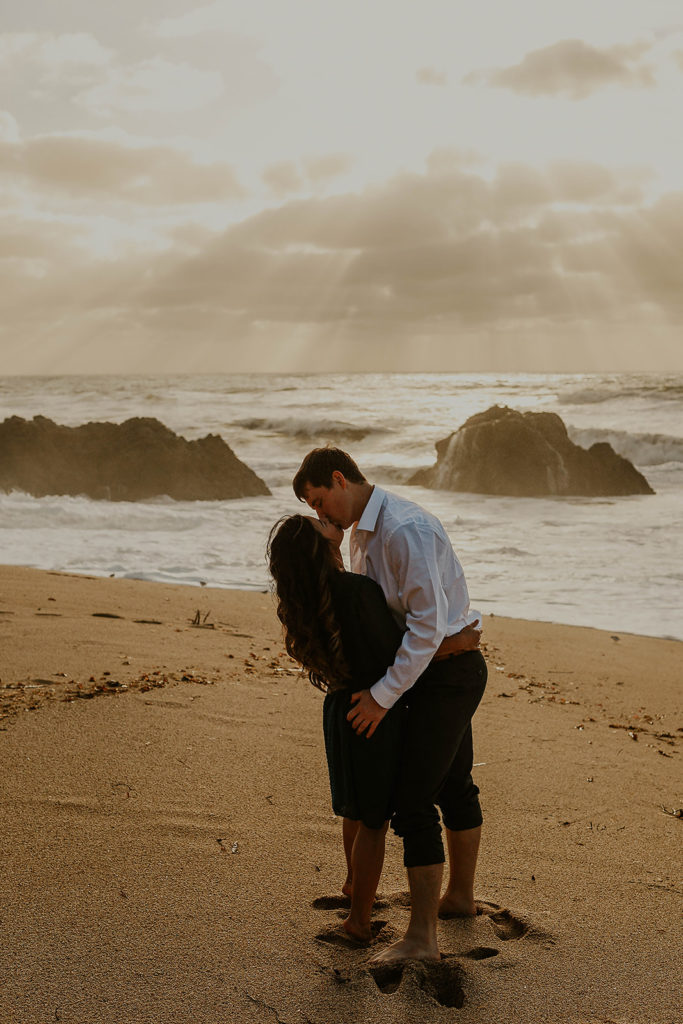 Anna and Jared's Half Moon Bay Engagement session on the beach