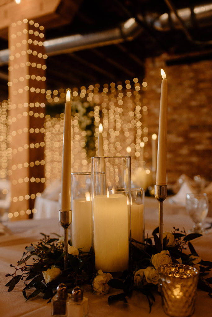 indoor wedding table scapes