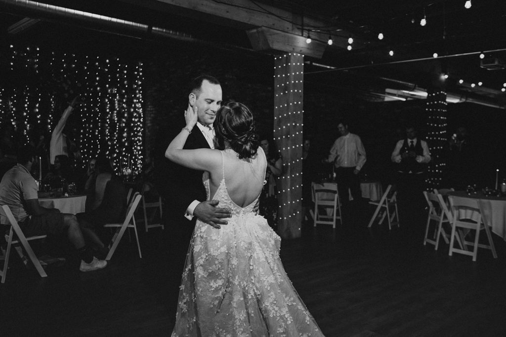 indoor wedding first dance