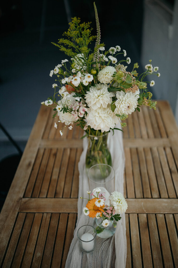 Centerpieces-at-Ravenna-Brewing-Reception-by-Jaime-Denise-Photography